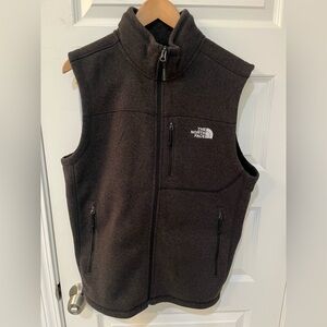 The North Face Men’s Glacier Fleece Vest Large Dk Gray Full Zip Outdoor Hiking